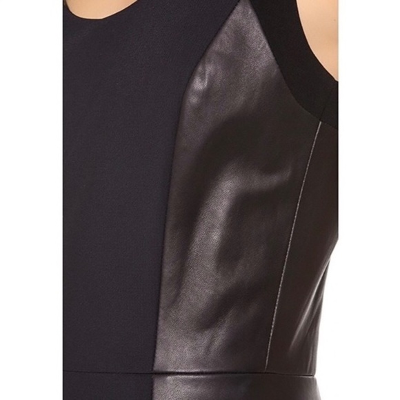 RAG & BONE Leather Montrose Fit N’ Flare Little Black Dress Panel Mini Size 6 - Picture 6 of 16